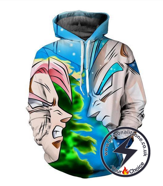 Dragon Ball Z - SSj God Vegeta Vs Black Goku 3D - Hoodies